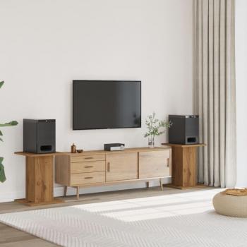 Artisan Oak Speaker Stands 2 pcs 30x30x60 cm Engineered Wood