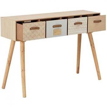 SengentoStyle Wandtafel met 4 lades 110x30x75 massief grenenhout