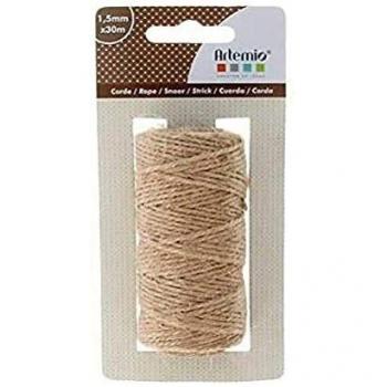 Cuerda de yute natural 1,5 mm x 30 metros