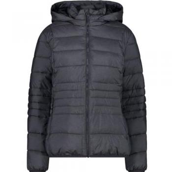 CMP Women's Grey Melange Ripstop Jacket with Snaps and Hood Size 36
