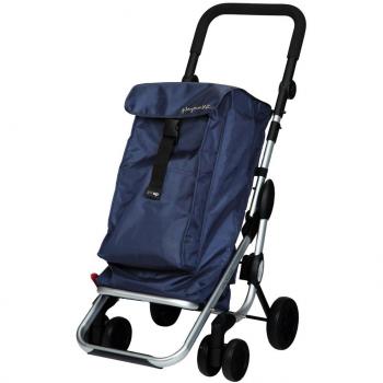 Playmarket Go Up - Carro de compras, capacidad 39,5 l, tapa regulable, bolsa térmica de 6 l, color azul marino