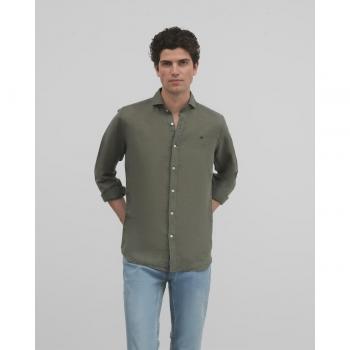 Camisa sport ligera verde oscuro para Hombre