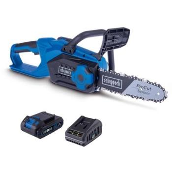 Motosierra a batería Scheppach C-CS254-X - Longitud de corte 25,4 cm - Batería 20V IXES 2Ah + Cargador