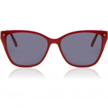 Cat Eye Full Rim Plastic Women's Sunglasses Red - SmartBuy Collection