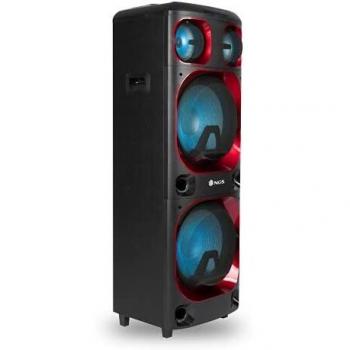 Altavoz Portátil NGS Wild Ska 2, 800W, Bluetooth 4.2 TWS, USB/SD/AUX Conexiones, Luces LED, Entrada para Micrófono/Guitarra, 6 Modos de Ecualización y Doble Subwoofer