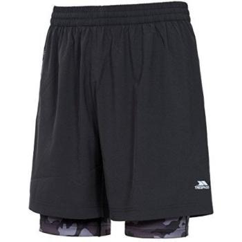 Trespass Hombres de Patterson Quick Dry Pantalones Cortos, Hombre, Color Negro, tamaño Medium
