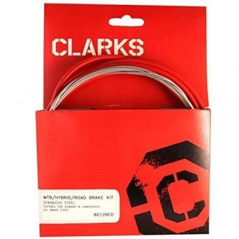 Clarks S/S - Kit de Freno Delantero y Trasero Universal Rojo Rosso Talla:Rojo