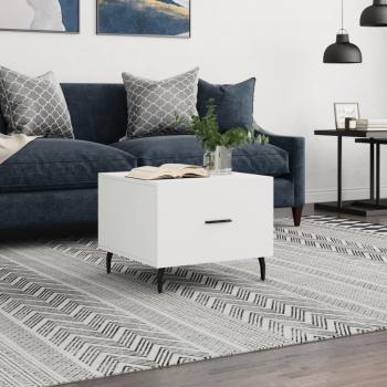 Mesa de salón blanca 50x50x40 cm en madera multicapa Vidaxl