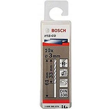 Bosch 2 608 585 876 - Pack de 10 brocas metálicas HSS-Co, DIN 338