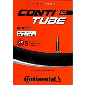 Continental Mountainbike MTB Plus S42 Camara 27.5+x 2.25-3.0 Presta 42 mm, Unisexo, Negro, 27,5+