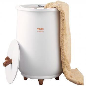 Cubo calentador de toallas Vevor 20L con temporizador de 4 niveles, capacidad para dos toallas o batas de baño y mantas de gran tamaño (40x70), portátil, duración y temperatura ajustables, luz