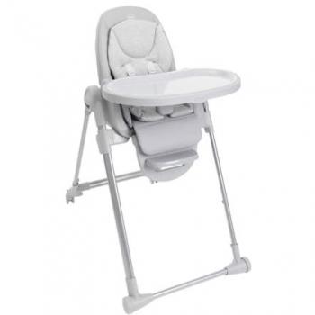 Trona Evolutiva Polly Armonia Chicco Gris Claro con Reclinación, Altura y Reposapiés Regulables, 4 Ruedas y Cierre Compacto