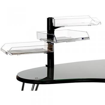 Archivo 2000 703CSTP - Conjunto de 3 bandejas con elevadores, color cristal