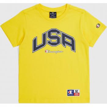 Camiseta de niño Champion en color azul marino con logo bordado