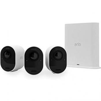 Arlo Ultra 2 Spotlight Security Camera CCTV System | Wire-Free, 4K Video & HDR | Color Night Vision, 2-Way Audio, 6-Month Battery Life, 180° View | Works with Alexa & Google | White | VMS5340