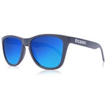 Ocean Sunglasses Gafas de Sol Unisex Negro Mate/Azul Revo Talla Única