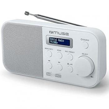 MUSE M-109 DBW Blanco Radio Dab+/FM PORTÁTIL con Altavoz Integrado Y Pantalla