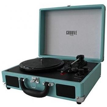 Tocadiscos portatil groove sound color turquesa turquesa