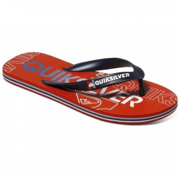 Quiksilver Molokai Nitro Chanclas, Color: Black/Red/Red, Size: 3.5