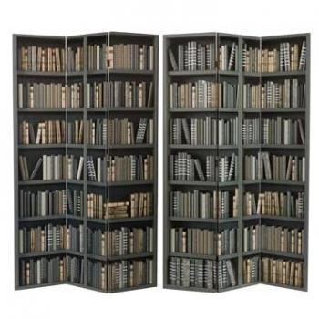 Biombo Biblioteca Canva 120x3x180 cm