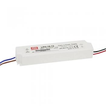 Transformador LED Mean Well LPH-18-24, 18 W, 24 V CC, 0-750 mA, tensión constante, corriente constante, protección contra sobrecarga