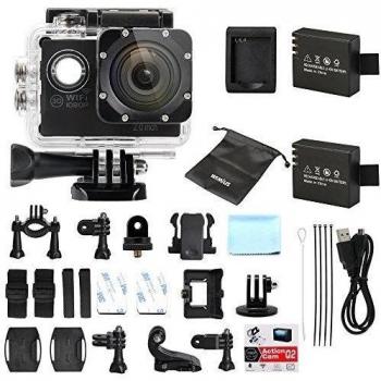 Cámara de acción impermeable Wifi HD 1080P 2.0 pulgadas Casco cámara 12 MP 170 grados gran angular dvr videocámara