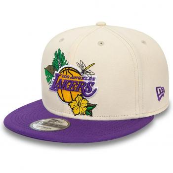 Gorra New Era 9Fifty NBA Los Angeles Lakers Floral Beige Morado