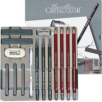 Set de Arte 15 Piezas Caja Metálica Grafitos Cretacolor