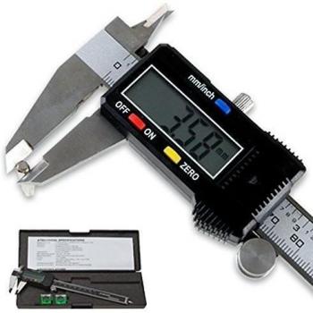 LUPO Calibre Digital – Herramienta de Medición Micrométrica Electrónica Vernier – Plantalla LCD de Precisión con Estuche Rígido, 150mm
