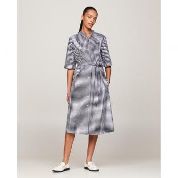 Tommy Hilfiger - Vestido camisero Gingham azul