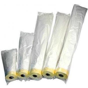 Rugoplast - Rollo de plástico con cinta, protector de todo tipo de superficies, especial pintores, cubre