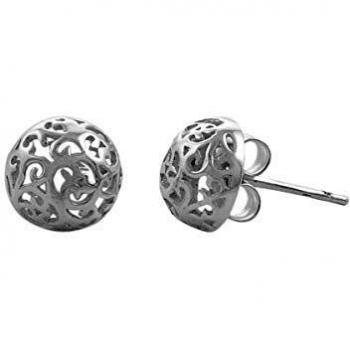 VIDAL & VIDAL Pendientes Plata redondos calados