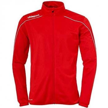 Uhlsport Stream 22 Classic Jacket Chaqueta De Poliéster con Cuello Alto, Unisex Adulto, Red/White, XXL