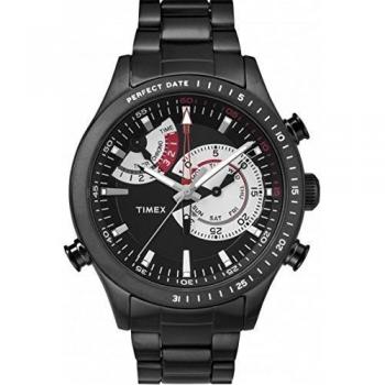 Timex Mens Chronograph Timer Black Metal Strap TW2P72800