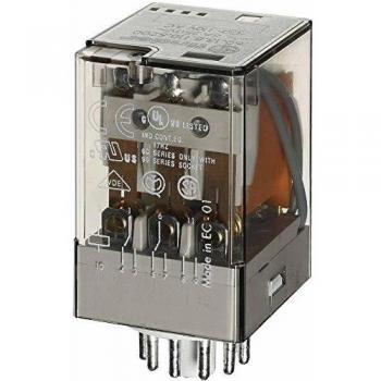 Relé industrial Finder 60.13.8.012.0040, 12V AC, 10A, 3 contactos cambiantes
