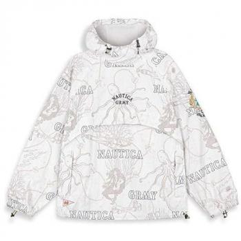 Chaqueta de chándal Grimey Mighty Harmonist Nautica X Grimey Track Jacket - Color blanco, colección SS24, diseño urbano, material ligero y transpirable, estilo moderno y cómodo