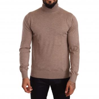 Dolce & Gabbana Brown Cashmere Turtleneck Pullover Sweater - IT50 | L