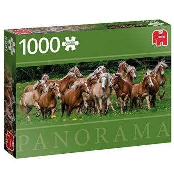 Puzzle Jumbo Caballos en el Prado 1000 Piezas Panorámico
