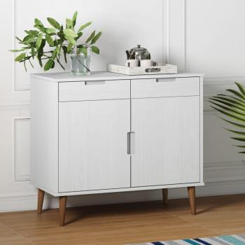 MOLDE Armario Aparador blanco 90x40x80 cm madera maciza de pino