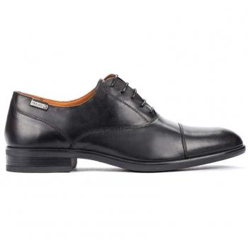 Pikolinos Bristol M7J-4184 Men's Black Leather Lace-up Shoes with Cushioned Removable Insole