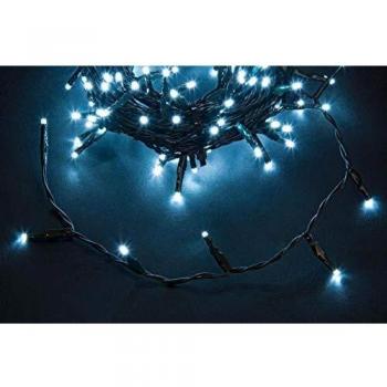 Cadena de Luces LED 500L Blanca 3mm con Hilo Verde IP44