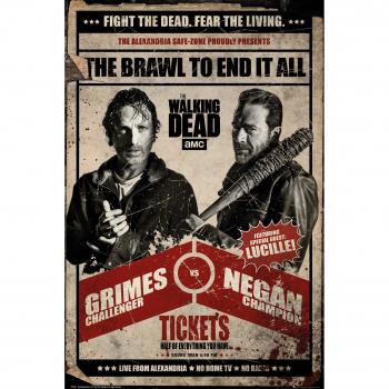 Grupo Erik Editores the Walking Dead Fight Poster, Madera, Varios, 65 x 3.5 x 3.5 cm