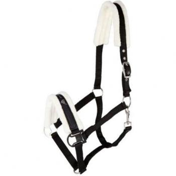 Pfiff 101515 Halfter Mit Kunstfell unterlegt, Pferdehalfter Pony Full Cob