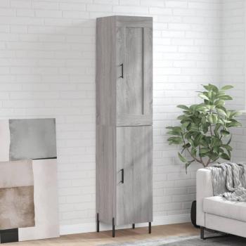 Aparador alto de madera multicapa gris Sonoma 34,5x34x180 cm