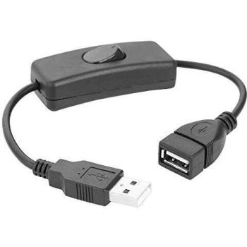 Cable USB 28cm 2.0 Macho a Hembra