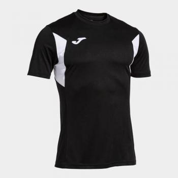 Camiseta de fútbol elástica Joma Winner III para hombre en color negro y blanco