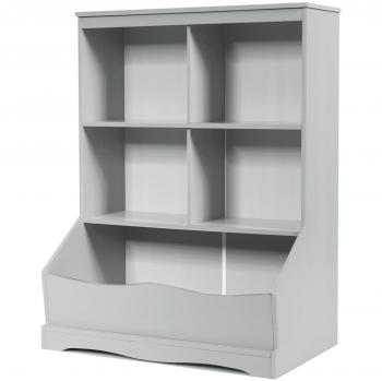 Kids' 3-Tier Multi-Functional Bookcase with 5 Open Storage Compartments - Toy Storage GR