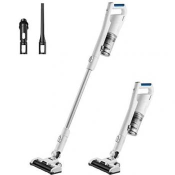 Aspiradora Inalámbrica Midea P5 MCS2021WB 150W, 21.6V, 45 Minutos de Autonomía, Sin Bolsa, Accesorios Incluidos, Color Blanco y Azul