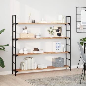 Estante flotante de madera maciza de acacia sin tratar 160x20x2 cm marrón para oficina, estudio, sala de estar y dormitorio