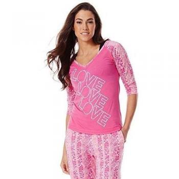 Zumba Camiseta Manga Larga Love X3 V-Neck Fucsia XS